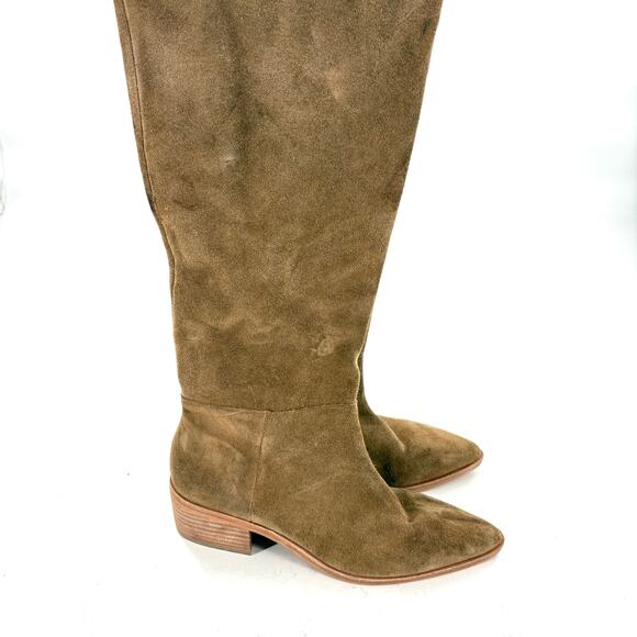 Vince Camuto Beaanna Boots 6 NWOT Tan Suede Tall Heel Western Cowgirl Knee High - Picture 7 of 8